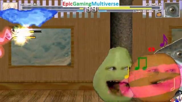 Aqua Slime And Shimikaze VS Primeus And Annoying Orange In A MUGEN Match / Battle / Fight