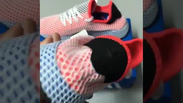 Кроссовки Adidas Deerupt Tubular Shadow Knit красно-оранжевые