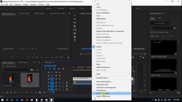 slow motion a video using Adobe Premiere Pro CC 2018