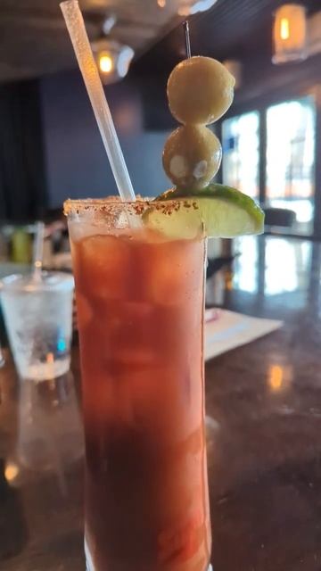 Bleu cheese olive bloody mary