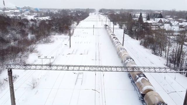 Тепловоз Ц36-7и-1537 на ст. Кехра / GE C36-7i-1537 at Kehra station