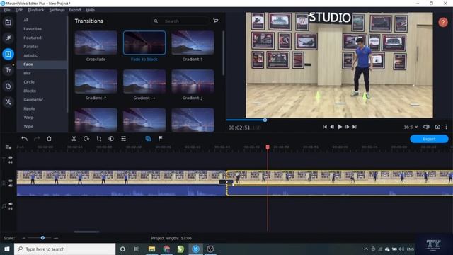 Tutorial SMOOTH TRANSITION in Movavi Video Editor