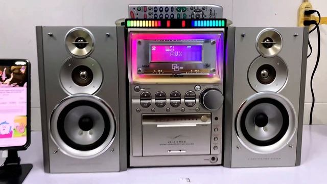 Dàn mini loa 3 đường tiếng VICTOR, mã số 38, có Optical giải mã DAC, Mặt đèn 7 màu rất đẹp