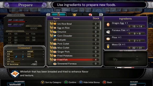 Finishing the Food Lady Quests - Part 54 - BLIND Bloodstained: Ritual of the Night Lets Play Wal
