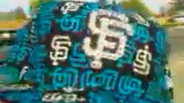 CUSTOM BLACK AND BLUE SAN FRANCISCO GIANTS NEW ERA 59FIFTY W/ SWAROVSKI CRYSTALS
