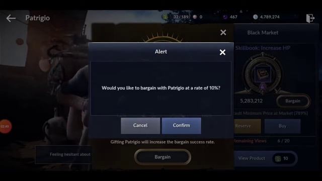 Black Desert Mobile for android and ios how to bargain with Patrigio skill books found