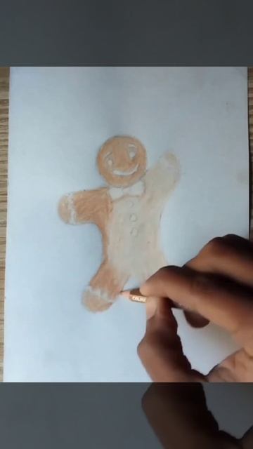 gingerbread man drawing 3d #viral #shorts #trending #shortvideo