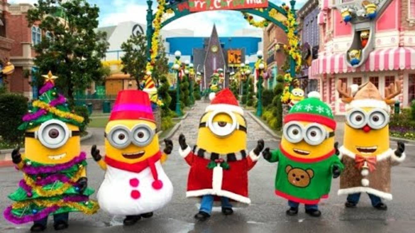 [4K] USJ Minions Christmas Greeting Show Parade Universal Studio Osaka Japan despicable日本環球影城聖誕小兵小黃人