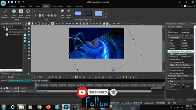 Diagonal Split Screen | Vsdc Video Editor 2020