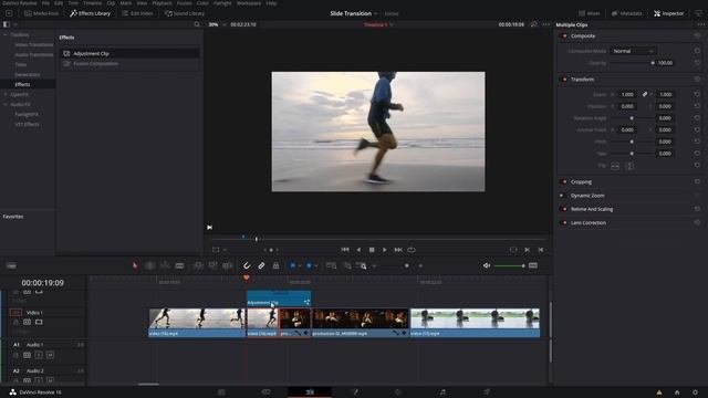Slide Transitions In Davinci Resolve 16