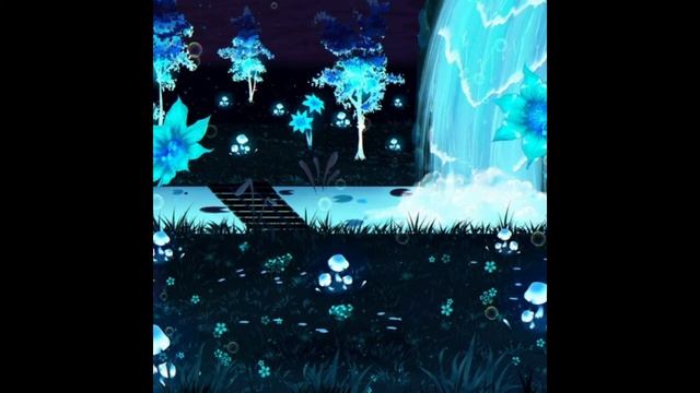 Waterfall music with rain sounds (UNDERTALE)