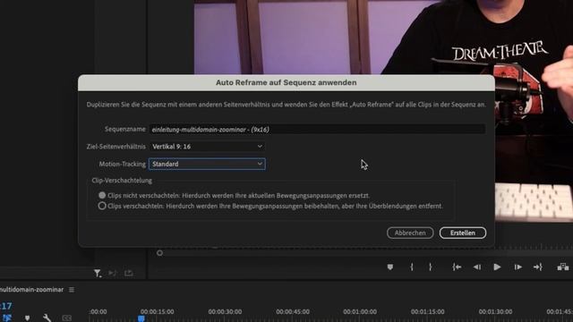 Adobe Premiere Pro: Film in verschiedenen Formaten ausgeben (Auto-Reframe)