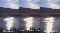 DJI Mavic PRO, optimal noise reduction (stock vs color graded vs denoised).