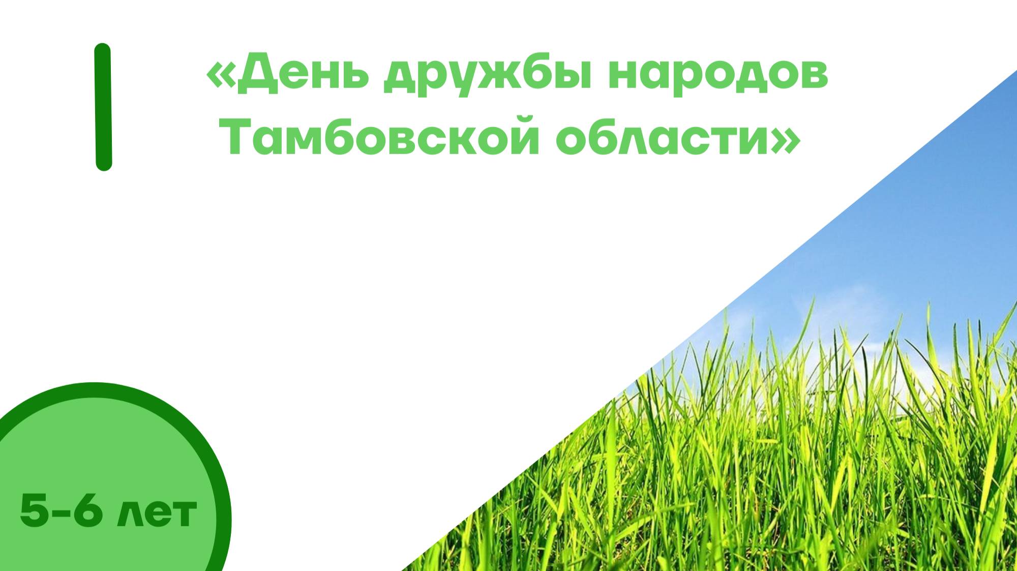 "День дружбы народов тамбовской области"