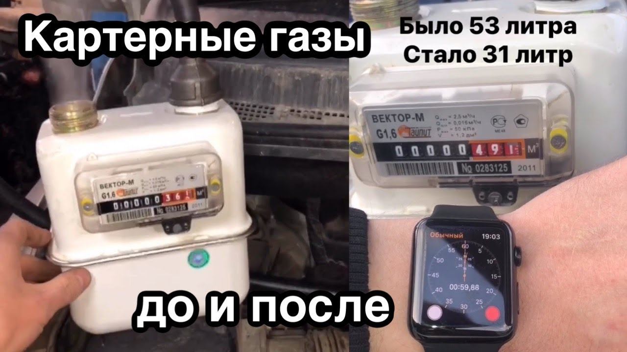 Проверка картерных газов газовым счетчиком на Гранд Старексе