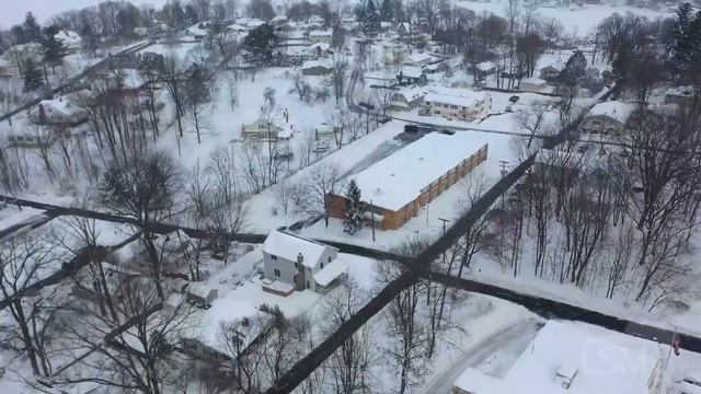 2-3-2021 Mount Arlington, NJ Nor'easter breaks all time snow record for New Jersey, drone-ground-SO