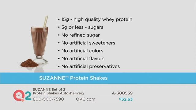 SUZANNE Set of 2 Protein Shakes  Auto-Delivery on QVC