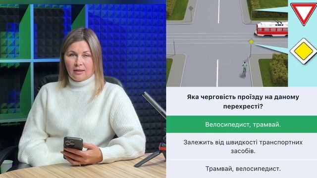 Тема 16. Тести ПДР - Яка черговість проїзду на даному перехресті?