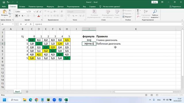 9.1 Основные свойства квадратных матриц