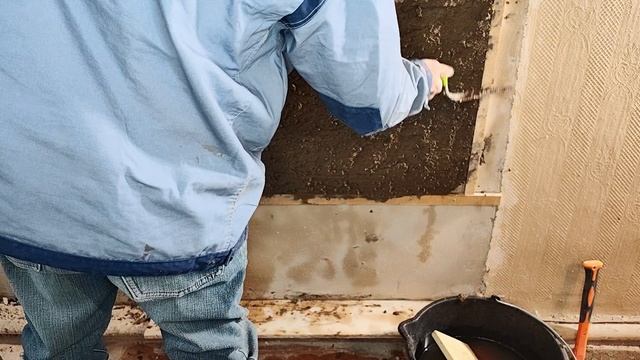 Нанесение крупной терразитовой штукатурки (продолжение)