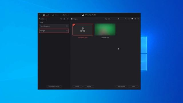 DaVinci Resolve Beginners 1 - Project Manager