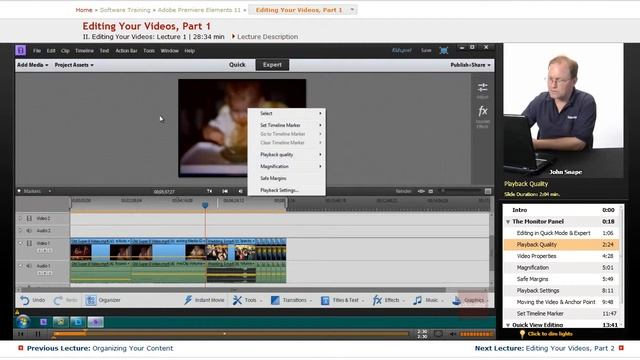 "Editing Your Videos" | Adobe Premiere Elements 11 with Educator.com