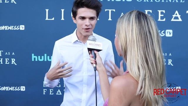 Brent Rivera interviewed at the Light as a Feather Premiere red carpet #Hulu #LightAsAFeather