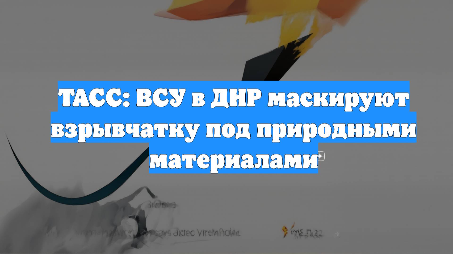 ТАСС: ВСУ в ДНР маскируют взрывчатку под природными материалами