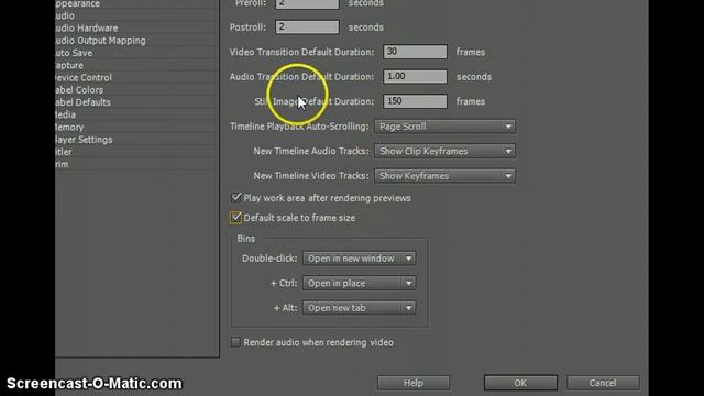 Stopmotion activity - setting up premiere cs5