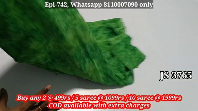 Pencil crape joint saree collection | Episode - 742