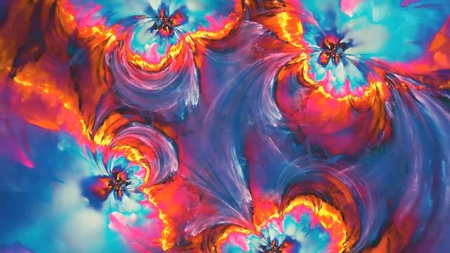 Fire Orchid River—Fractal Animation—Natural Math In Motion—Relaxing Ambient Audio