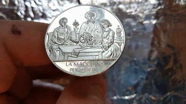 La Macchina Per Cucire Монета Жетон Срибло