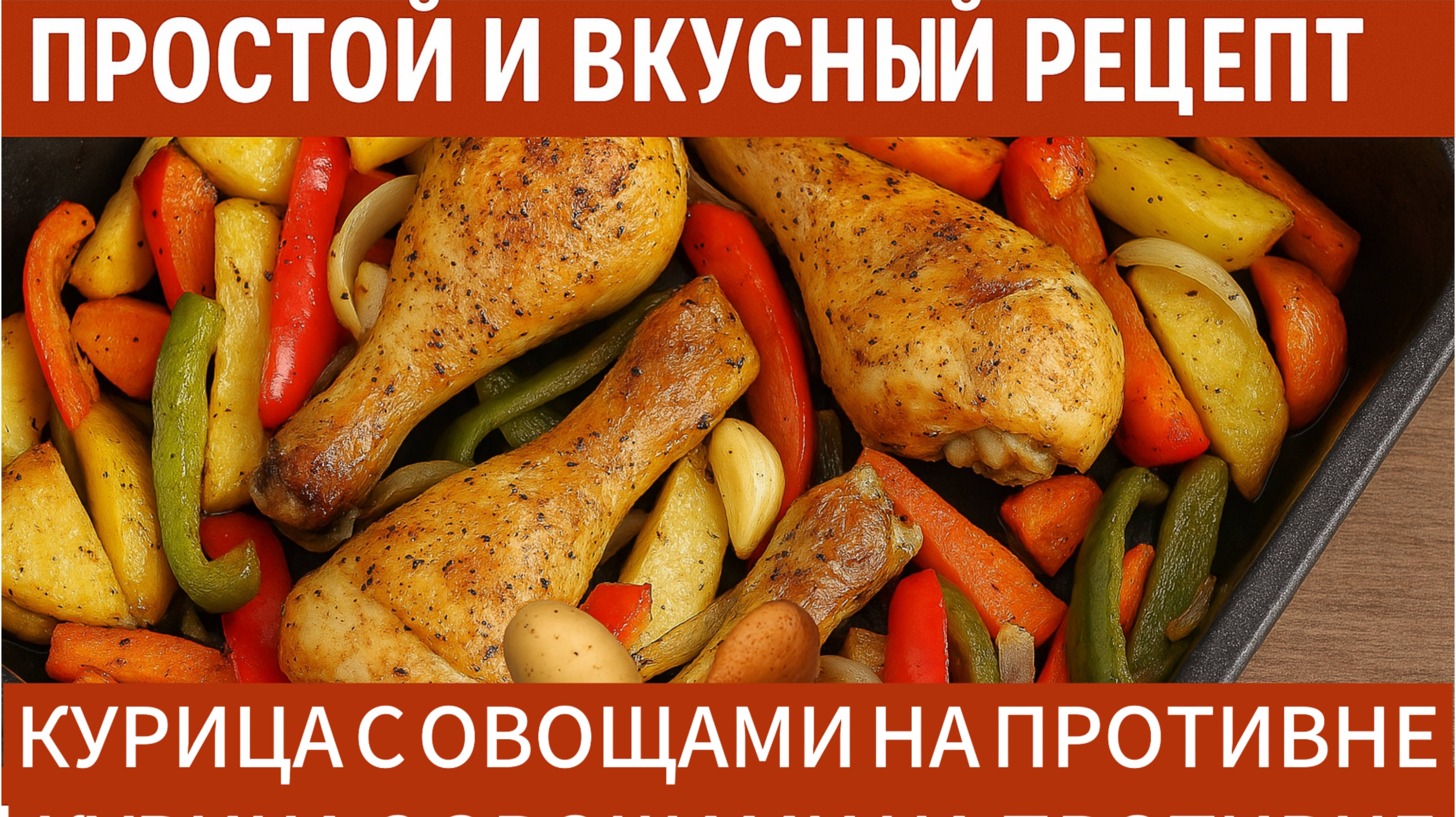 Простой и вкусный рецепт 🥔🍗 Курица с овощами на противне