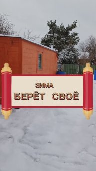 Зима берёт своё ❄️🌡