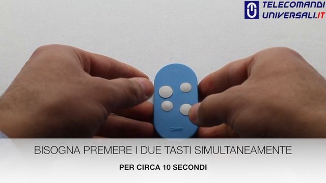 Come impostare la doppia frequenza del telecomando Came TOP 4DR