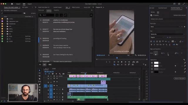 Creative Encore: Speech to Text | Premiere Pro Foundations Challenge