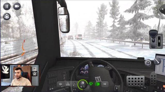 KAR YAĞIŞLI HAVADA SON MODEL VOLVO 2022 İLE YOLCULUK | OTOBÜS SIMULATOR ULTIMATE