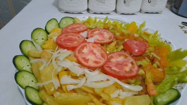 картошка по деревенский #🍅 #🍅 #🍟 #🥔 #🎃 #foodTajikistan #🇹🇯 #shorts #shortsvideo #tj #food #kitchen