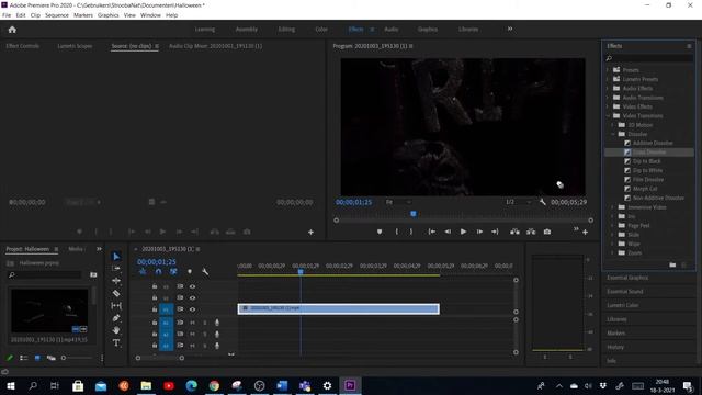 Beeld fade in en fade out In Adobe Premiere Pro