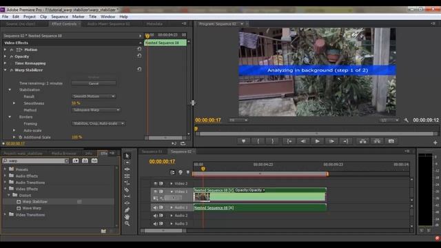 Tutorial Sederhana | cara men-stabilkan video di Adobe Premiere CS 6