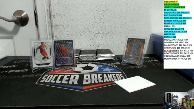 2019-20 PANINI OBSIDIAN SOCCER 36 BOX PICK YOUR PLAYER PYP HOBBY 3 CASE BREAK #32 (CASE #1 OF 3)