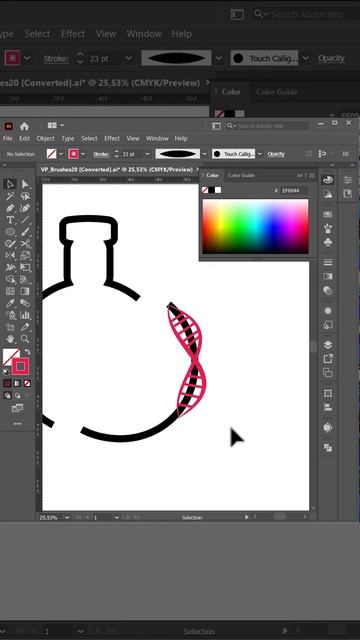 DNA Laboratory Logo design HOW TO MAKE merging logo using the DNA  +LABO ICON  IN AOBE ILLUSTRATOR