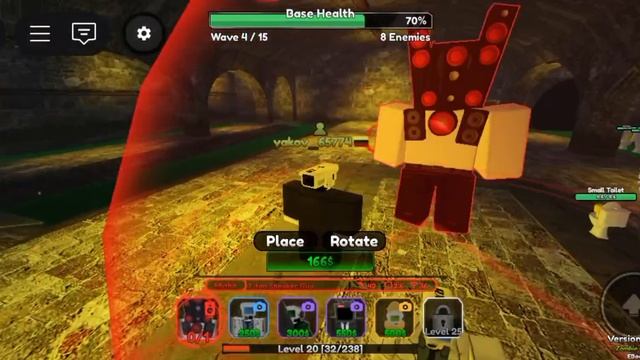 Играю в клоны toilet tower defense😎#bathroomdefense2