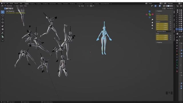 Dynamic Pose Practice in Blender