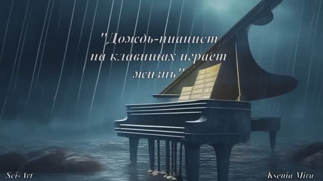 Дождь-пианист на клавишах играет жизнь