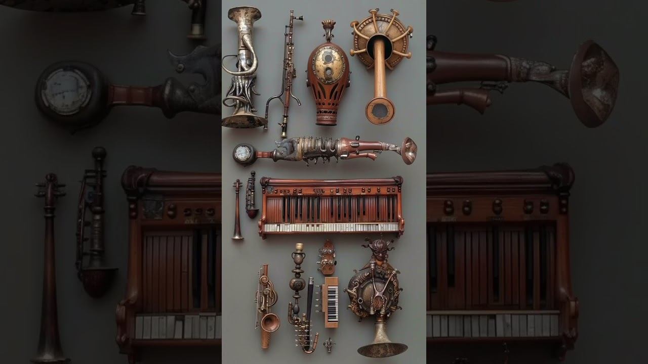 Необычные, причудливые музыкальные инструменты  по версии #midjourney  #musicalinstrument #unusual