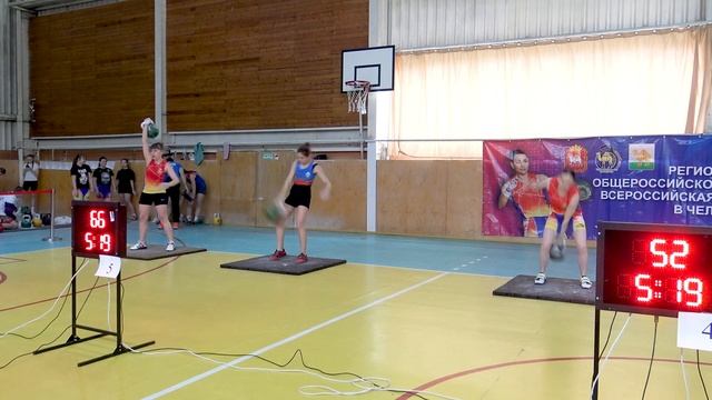 Плешкова, Хуснутдинова рывок гири 24 кг Чемпионат области 2025