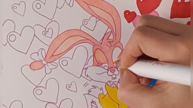 Buster and Babs! |Tiny Toons!| ILLUSTRATION for V-DAY