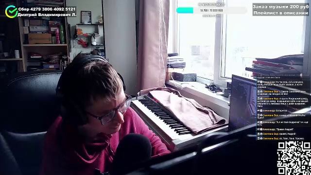 Музыкальный стрим играю на синтезаторе. 08.04.2025