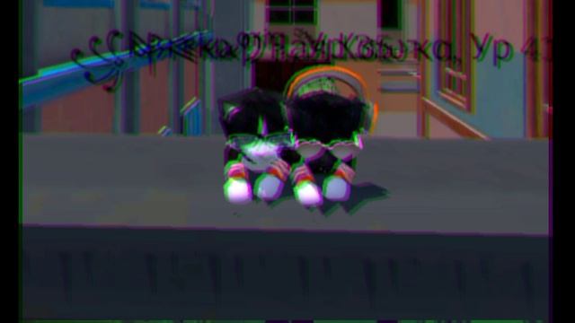 Эдит с Чёрной кошкой в Cat Simulator life